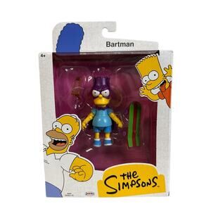 The Simpsons Bartman 2024 Action Figure Skateboard Slingshot Toy Jakks Pacific